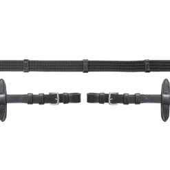 schockemohle Rênes Tissus Neo, Avec Boucle Black/Silver Hot
