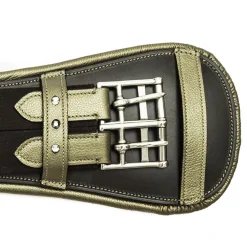 kavalkade Sangle De Dressage En Cuir Simon Black/Olive Green Clearance