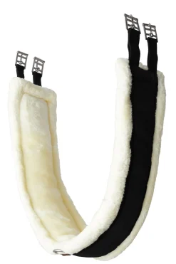 horze Sangle Kyiv En Neoprene Avec Fausse Fourrure Non Amovible Black Discount