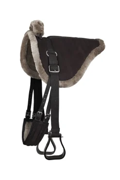 horze Selle Sans Arcon Pu Suede Noir/Gris Outlet