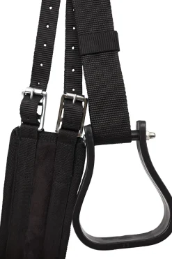 horze Selle Sans Arcon Pu Suede Noir/Gris Outlet