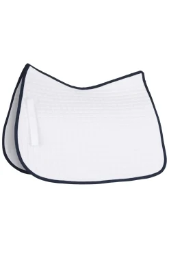 horze Tapis De Selle Chabraque Mixte River Blanc/Bleu Fonce Peacoat New