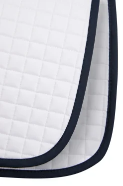 horze Tapis De Selle Chabraque Mixte River Blanc/Bleu Fonce Peacoat New