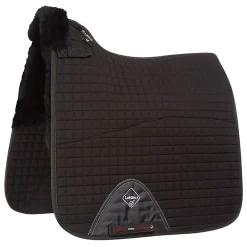 lemieux Tapis De Selle Chabraque De Dressage , Avec Laine D'Agneau Black/Black Sale