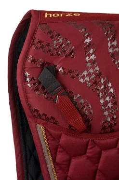 horze Tapis De Selle De Dressage Kenya Rhubarb Dark Red Clearance