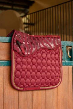 horze Tapis De Selle De Dressage Kenya Rhubarb Dark Red Clearance