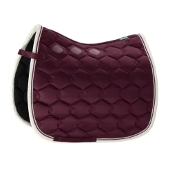 eskadron Tapis De Selle De Dressage Brillant Vague Contraste Burgundy Dark Red Best