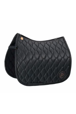 eskadron Tapis De Selle De Dressage Platinum 23 En Similicuir Metallise Black Clearance