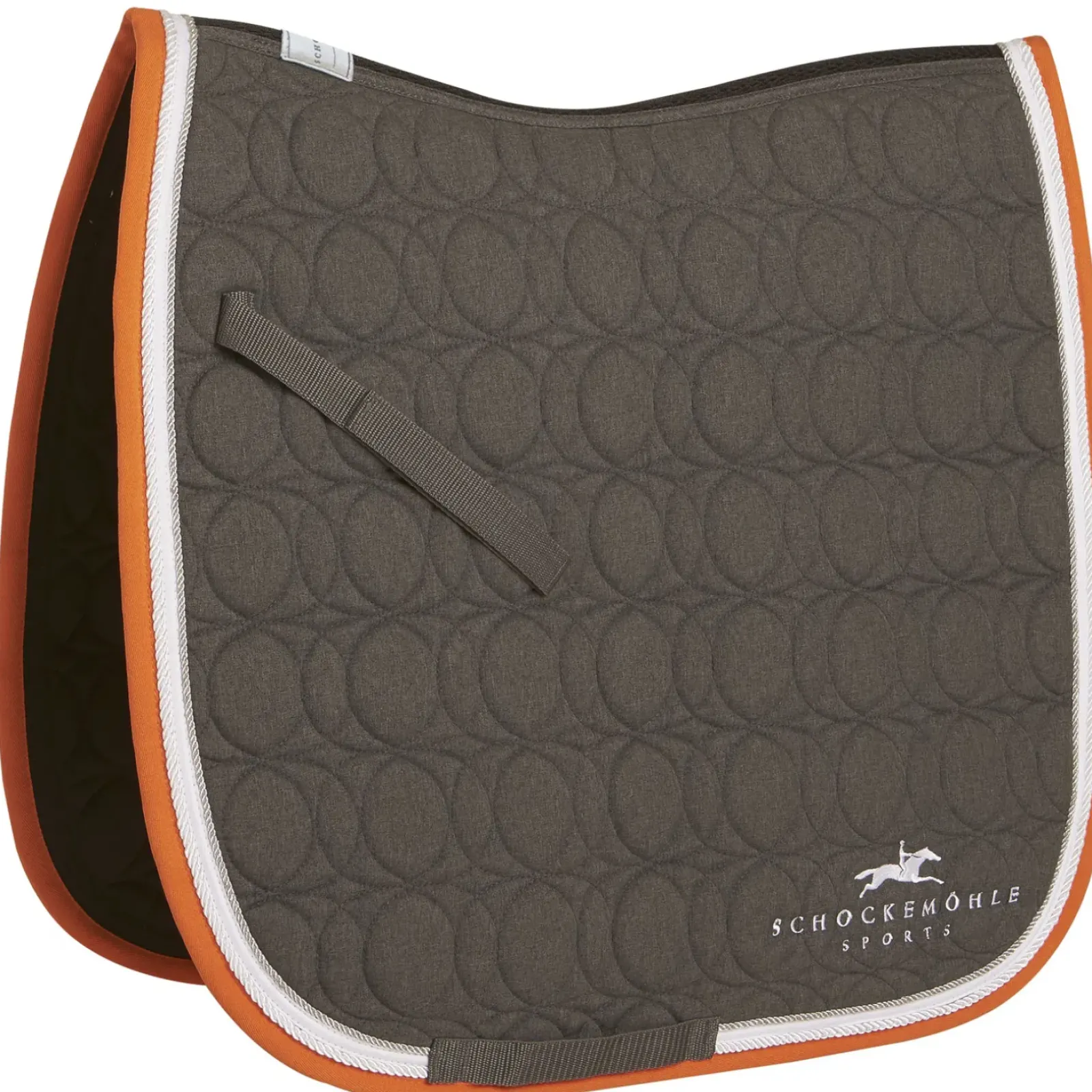 schockemohle Tapis De Selle De Dressage Air Cool Dl Ii Grey Melange/Orange Outlet