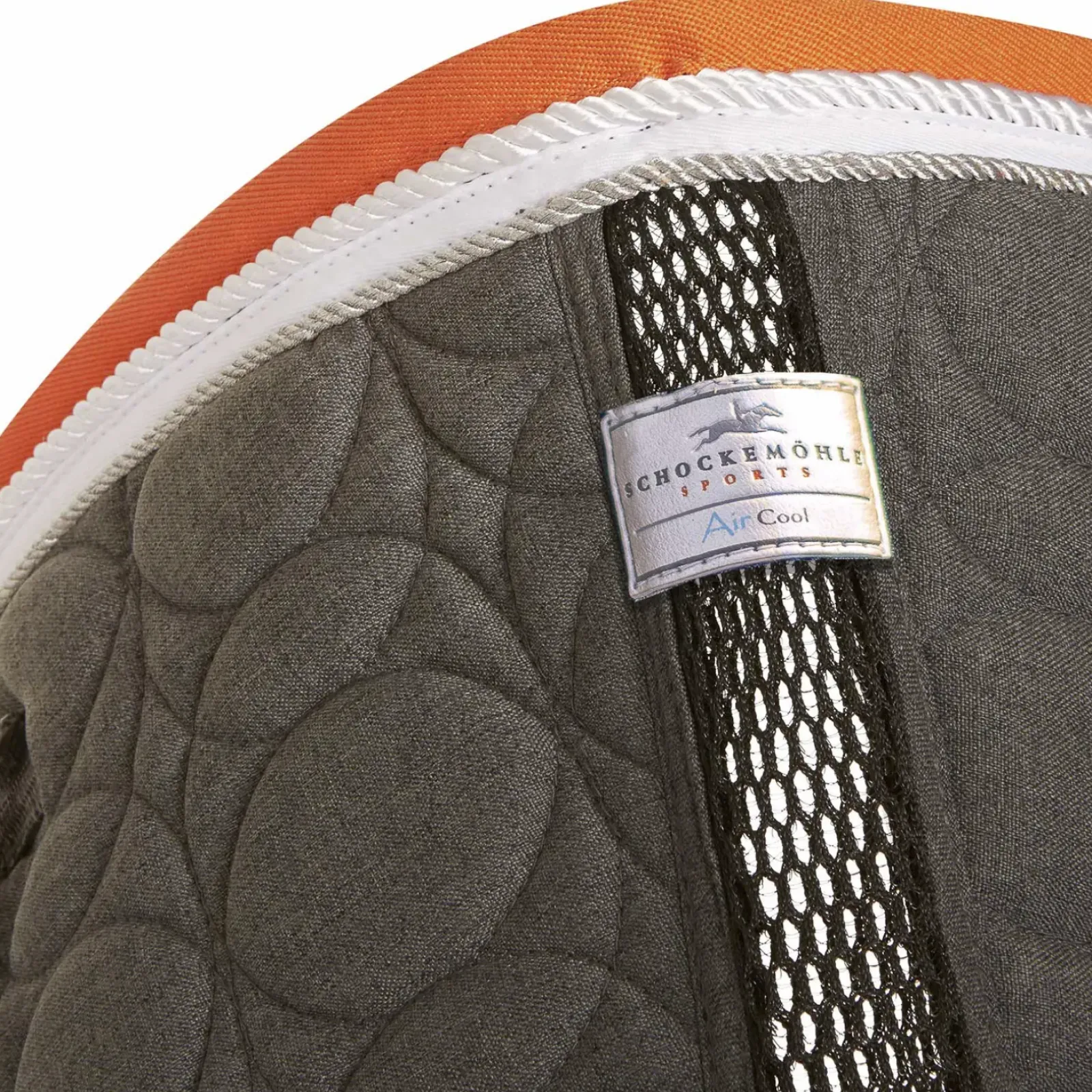 schockemohle Tapis De Selle De Dressage Air Cool Dl Ii Grey Melange/Orange Outlet