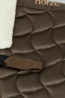 horze Tapis De Selle De Dressage Houston Marron Fonce Bison Outlet