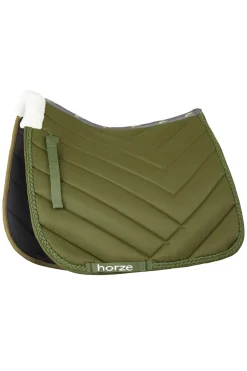 horze Tapis De Selle De Dressage Victoria Vert Kaki Beetle Hot