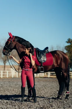 horze Tapis De Selle De Dressage Phoenix Anemone Dark Pink Hot