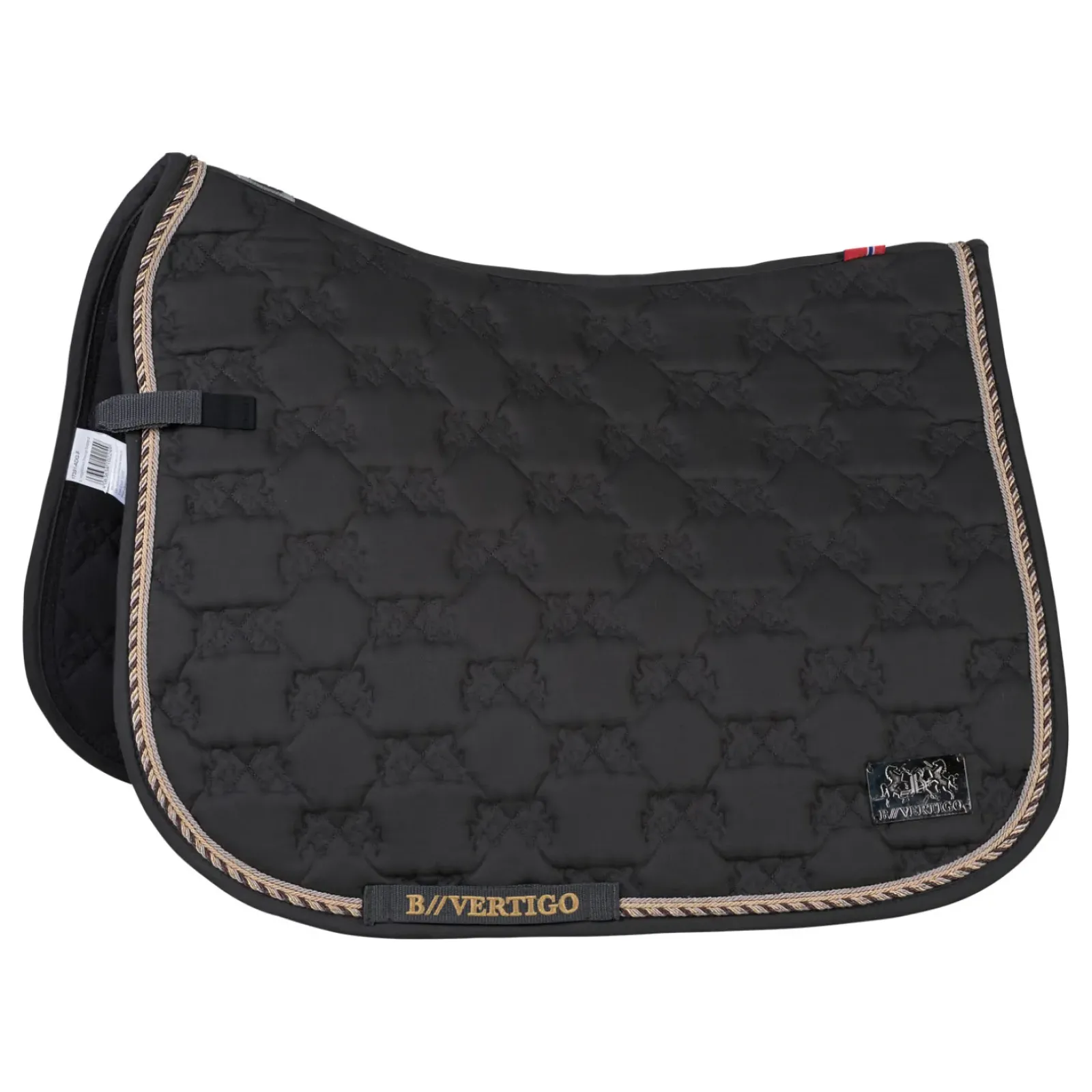 bvertigo Tapis De Selle De Dressage B Vertigo Monaco Asphalt Dark Grey Discount