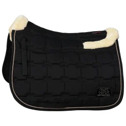 bvertigo Tapis De Selle De Dressage B Vertigo Alaska Avec Bordure En Fausse Fourrure Noir Clearance