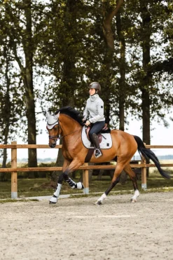 horze Tapis De Selle De Saut D'Obstacles Smoky Twilight Quiet Grey New