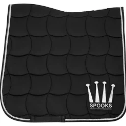 spooks Tapis De Selle Dressage Deco Couronne Black/Silver Clearance