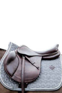 kentucky Tapis De Selle Jumping Horsewear Basic Velvet Grey Sale