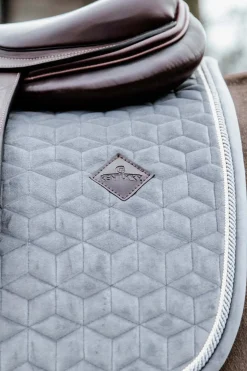 kentucky Tapis De Selle Jumping Horsewear Basic Velvet Grey Sale