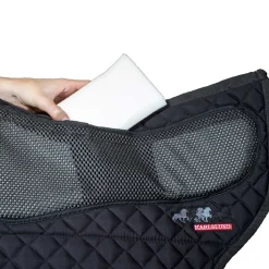 karlslund Tapis De Selle Ajustable, Coton Black Outlet