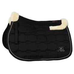 bvertigo Tapis De Selle Mixte B Vertigo Alaska Avec Bordure En Fausse Fourrure Noir Best