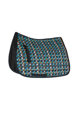 horze Tapis De Selle Mixte Alex Avec Impression Etoile, Poney Dark Navy/ Star Print New