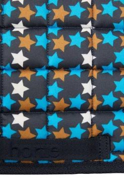 horze Tapis De Selle Mixte Alex Avec Impression Etoile, Poney Dark Navy/ Star Print New