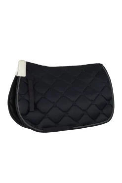 horze Tapis De Selle Mixte Ghent Avec Fausse Fourrure Dark Navy