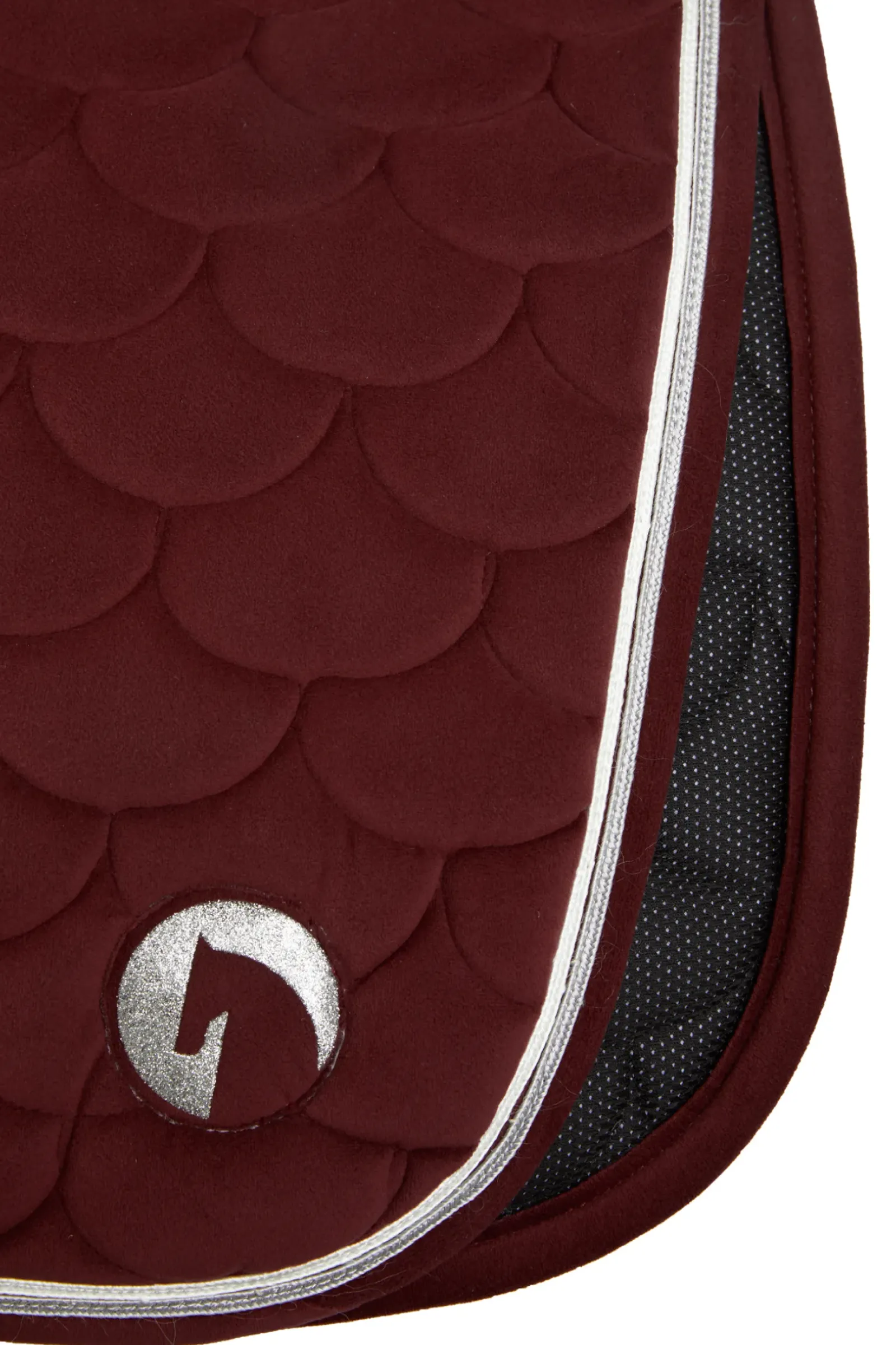 horze Tapis De Selle Mixte Geneva Avec Fausse Fourrure Merlot Wine Red Outlet