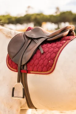 horze Tapis De Selle Mixte Kenya Rhubarb Dark Red Sale