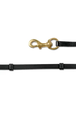 waldhausen Island Rênes Avec Mousqueton Black/Brass Best