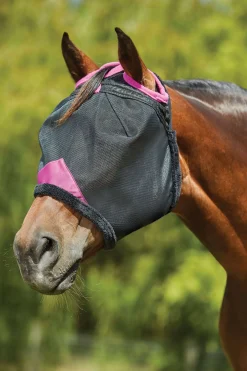 weatherbeeta Comfitec Deluxe Durable Mesh Mask Black/Purple Hot