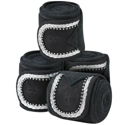 weatherbeeta Fleece Bling Bandage 3.5M (4Pcs/Set) Black Hot