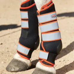 weatherbeeta Therapy-Tec Stable Boot Wraps Black/Silver/Red Clearance